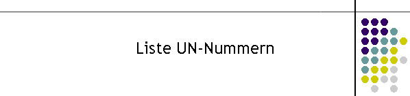 Liste UN-Nummern