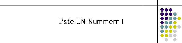 Liste UN-Nummern I
