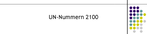 UN-Nummern 2100